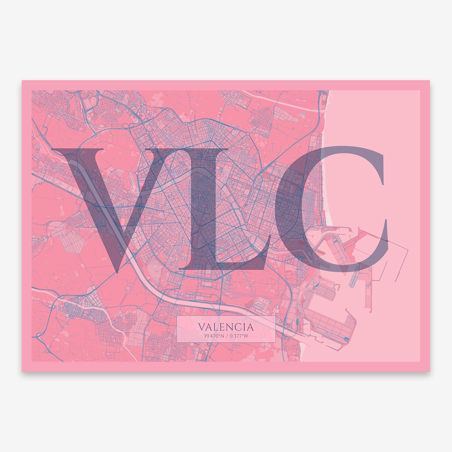 Valencia Map V06 Tuscan / Frame / No