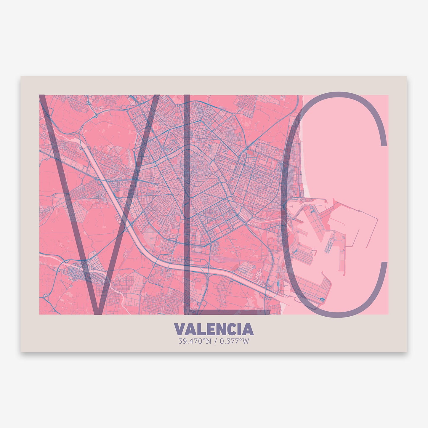 Valencia Map V07 Tuscan / No Frame / No