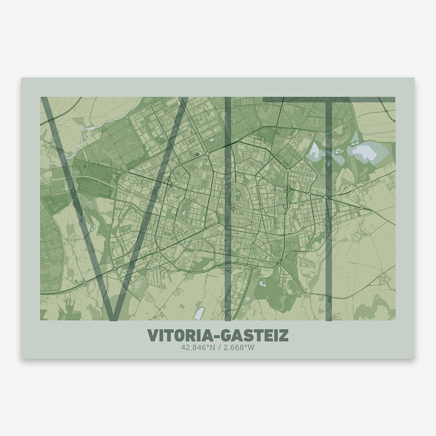 Vitoria-Gasteiz Map V07 Kyoto / No Frame / No