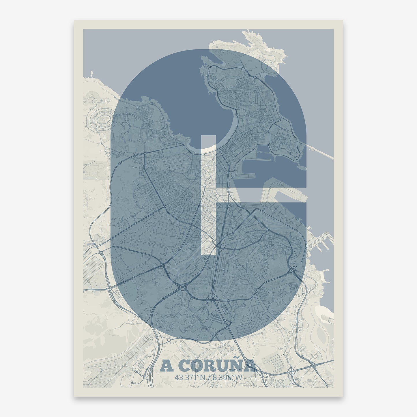 A Coruña Map V02 Seaside / No Frame / No