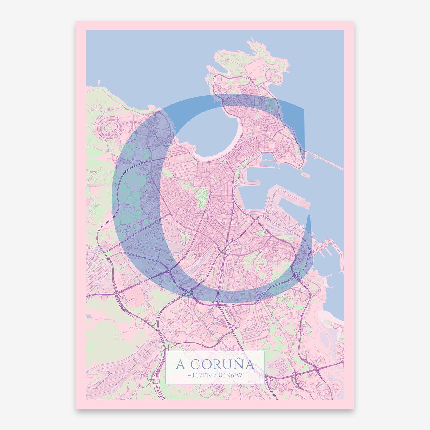 A Coruña Map V06 Nursery / Frame / Yes