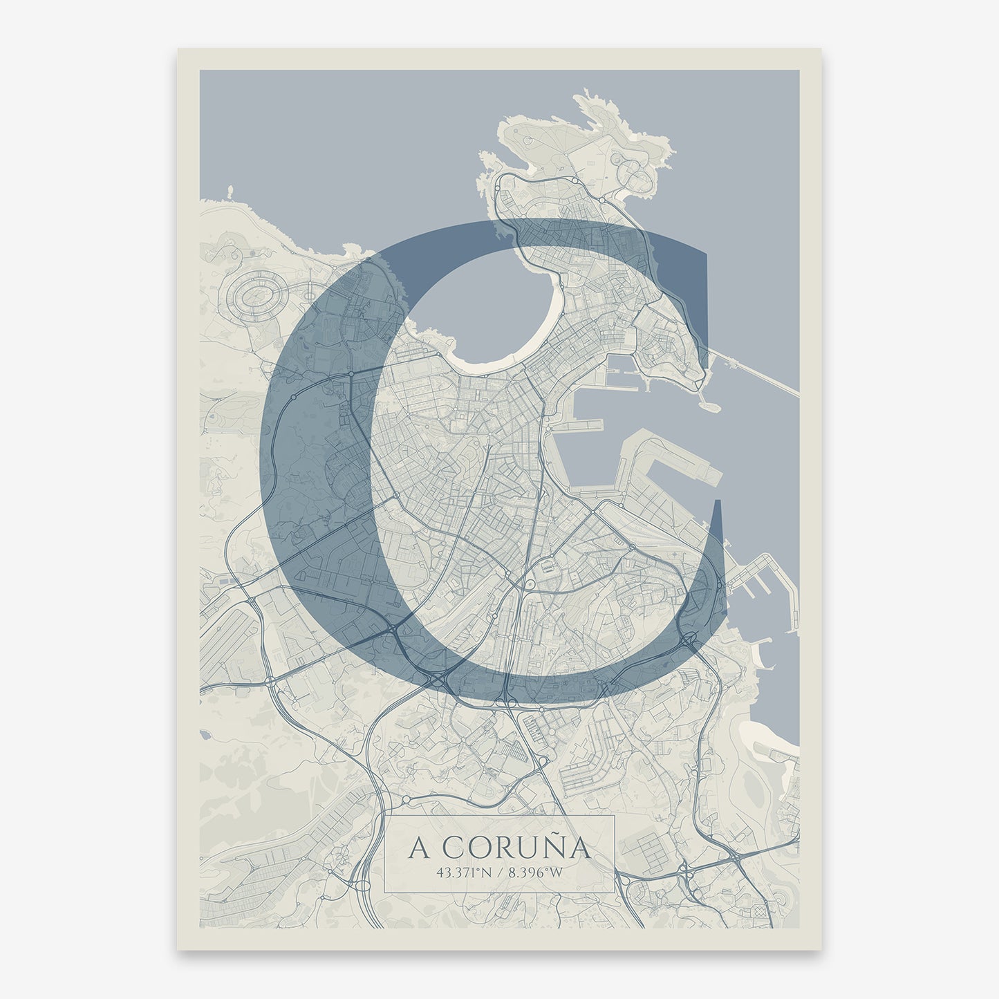 A Coruña Map V06 Seaside / Frame / No