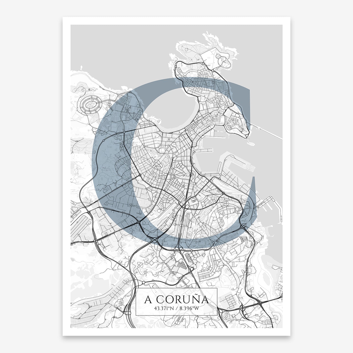 A Coruña Map V06 Urban / No Frame / No