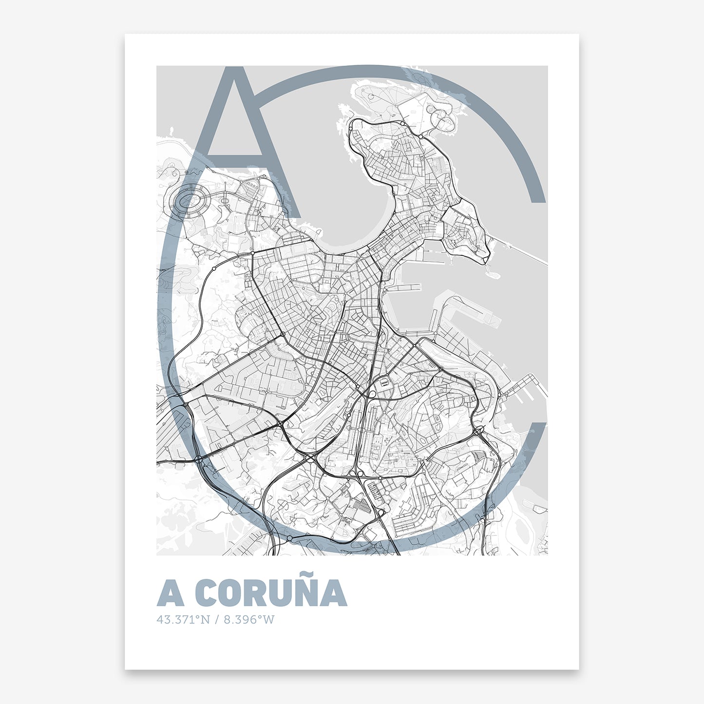 A Coruña Map V07 Urban / No Frame / No