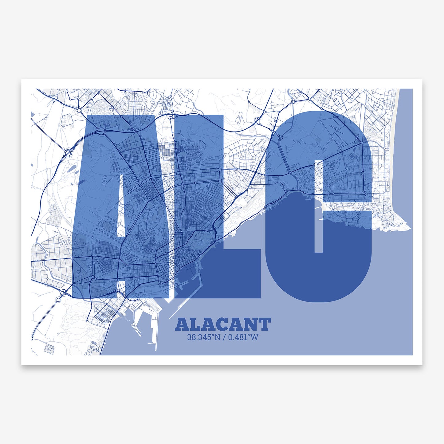 Alacant Map V02 Med / No Frame / No