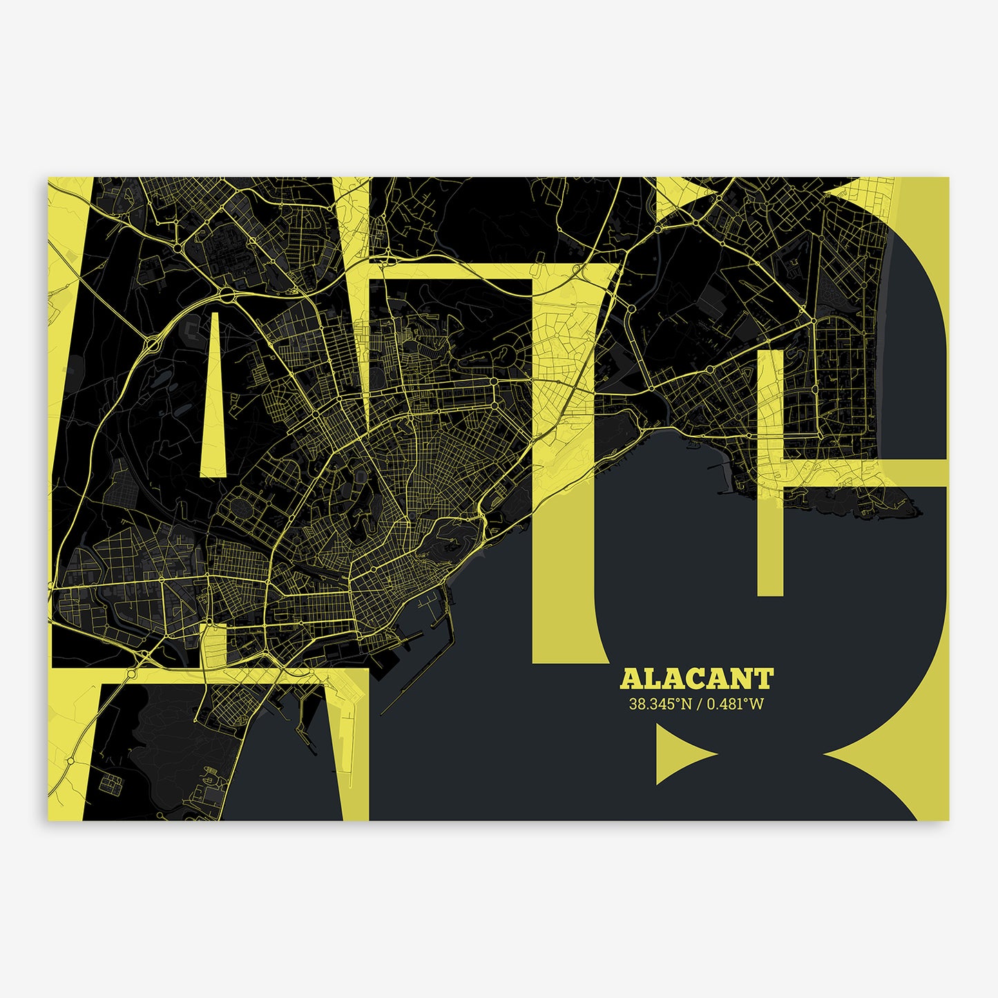 Alacant Map V03 Night / No Frame / No