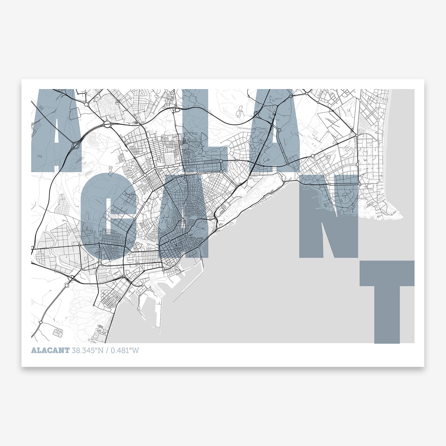 Alacant Map V08 Urban / No Frame / No