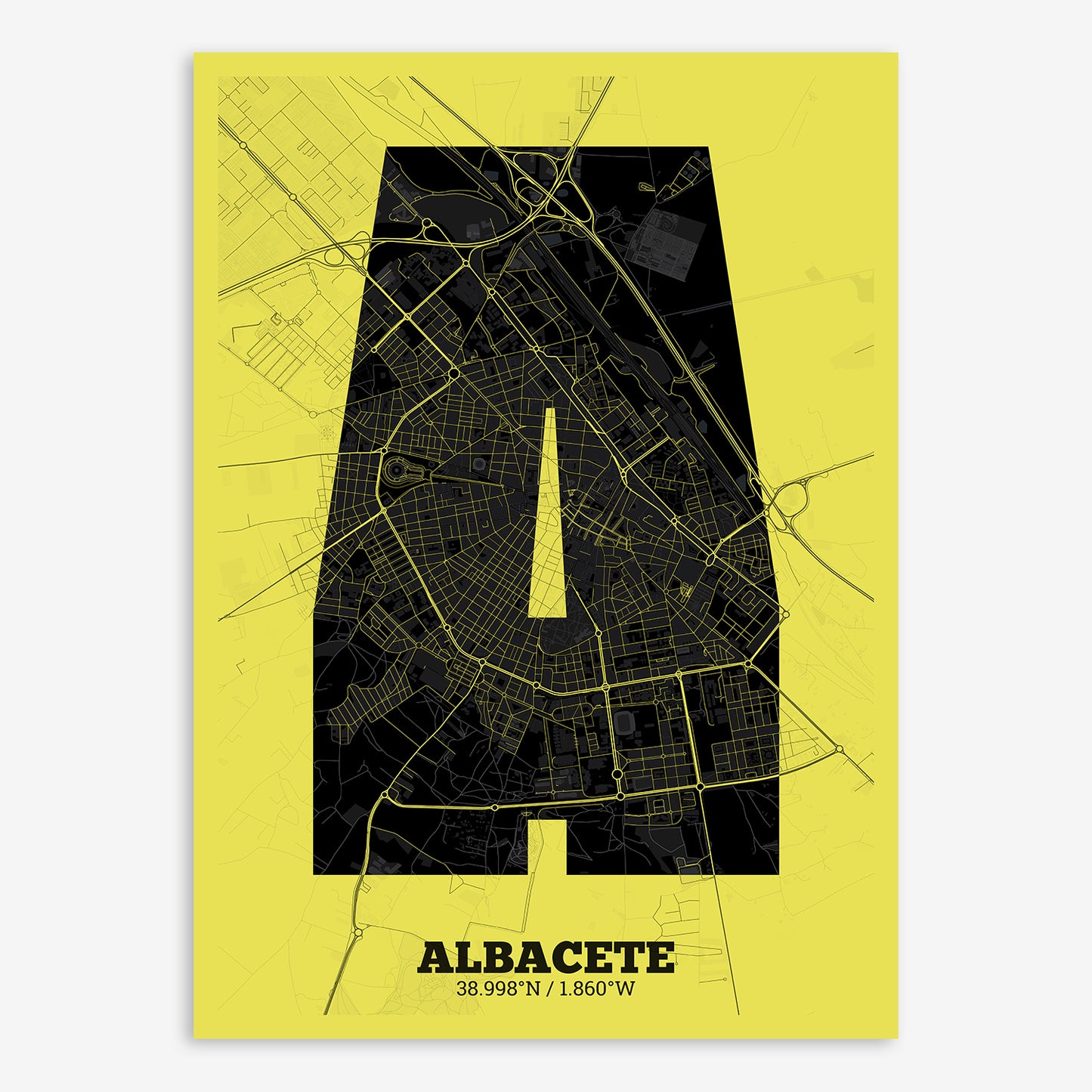 Albacete Map V02 Night / No Frame / No