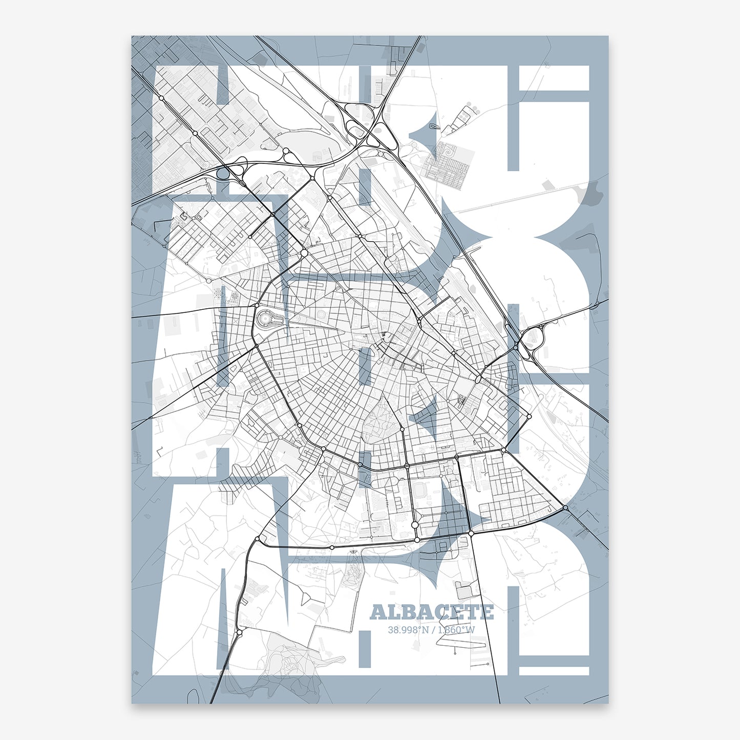 Albacete Map V03 Urban / No Frame / No