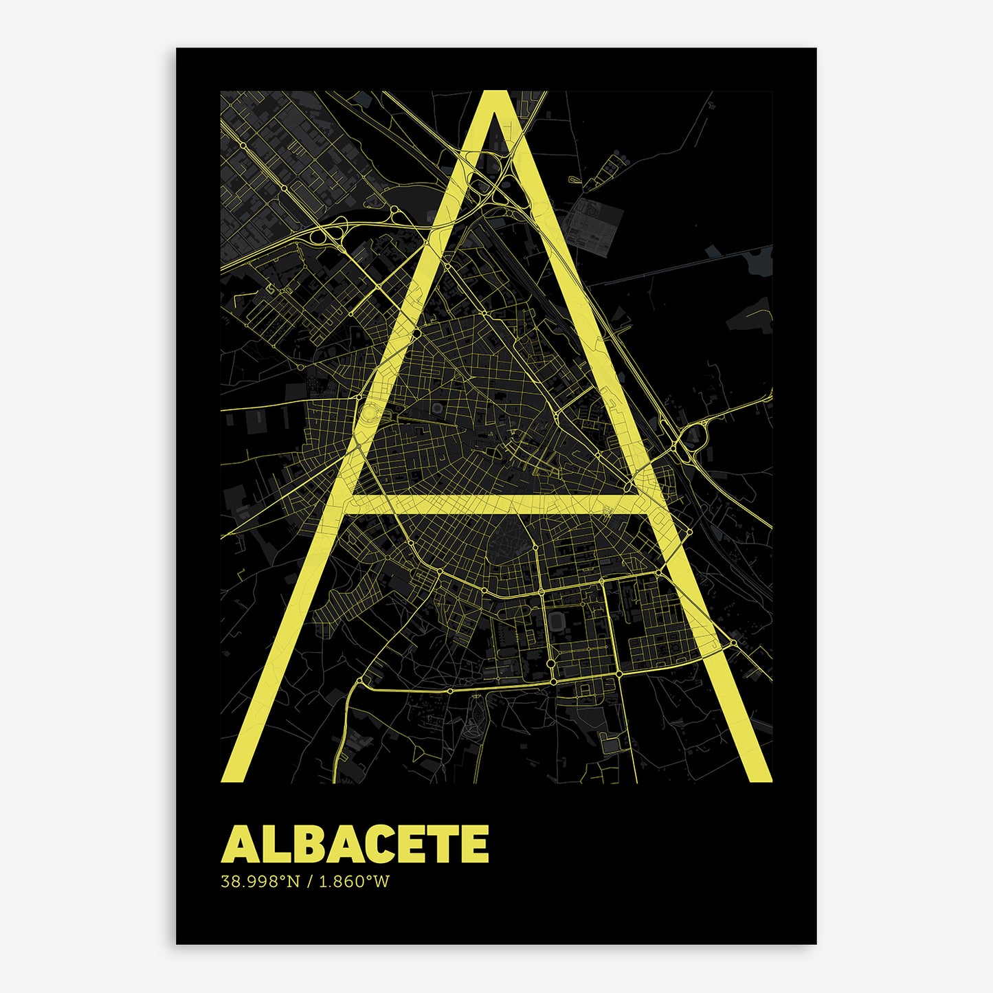 Albacete Map V07 Night / No Frame / No