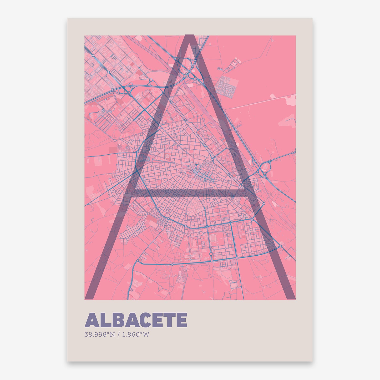 Albacete Map V07 Tuscan / No Frame / No