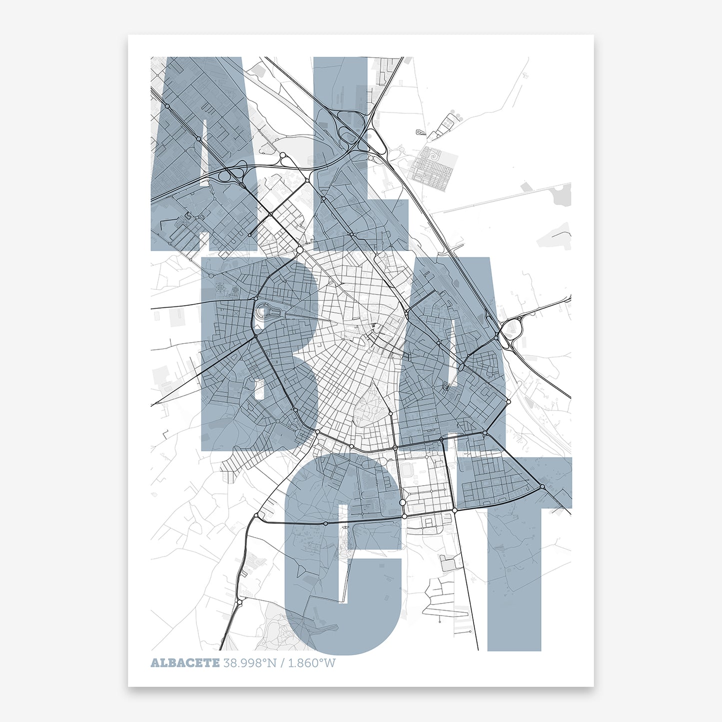 Albacete Map V08 Urban / Frame / Yes