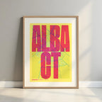 Recuerdo gráfico de Albacete – Lámina tipográfica contemporánea