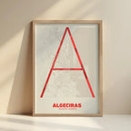 Póster decorativo de Algeciras – Arte tipográfico ultrafino