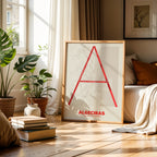 Póster decorativo de Algeciras – Arte tipográfico ultrafino