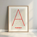 Póster decorativo de Algeciras – Arte tipográfico ultrafino