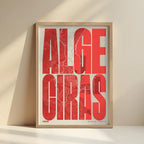 Recuerdo gráfico de Algeciras – Lámina tipográfica contemporánea