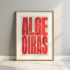 Recuerdo gráfico de Algeciras – Lámina tipográfica contemporánea