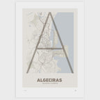 Lámina tipográfica de Algeciras – diseño Ultrafina, sin marco sobre papel