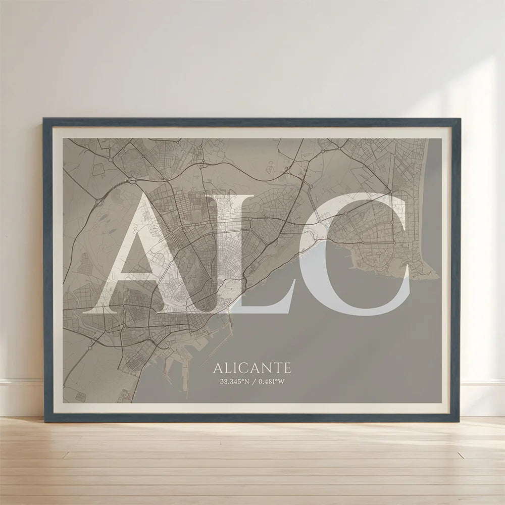 Elegant print of Alicante – Minimalist and sophisticated poster