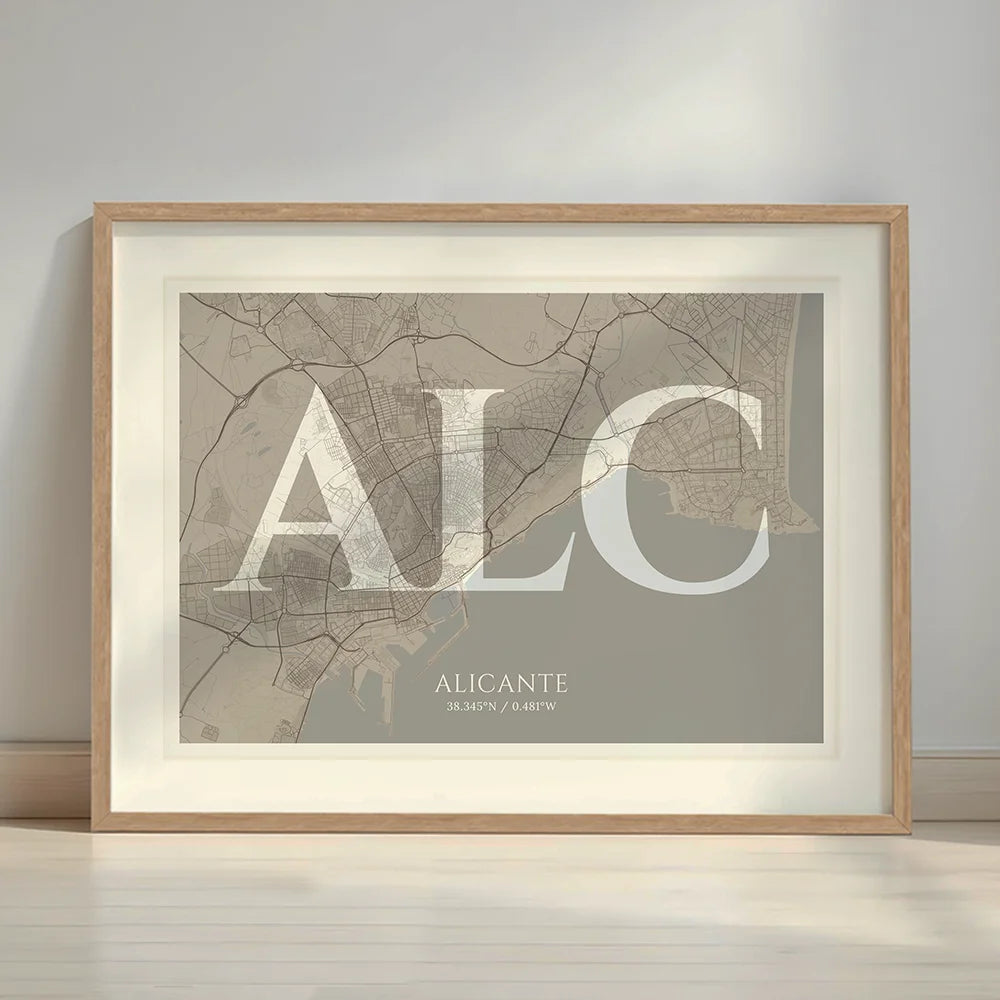 Elegant print of Alicante – Minimalist and sophisticated poster