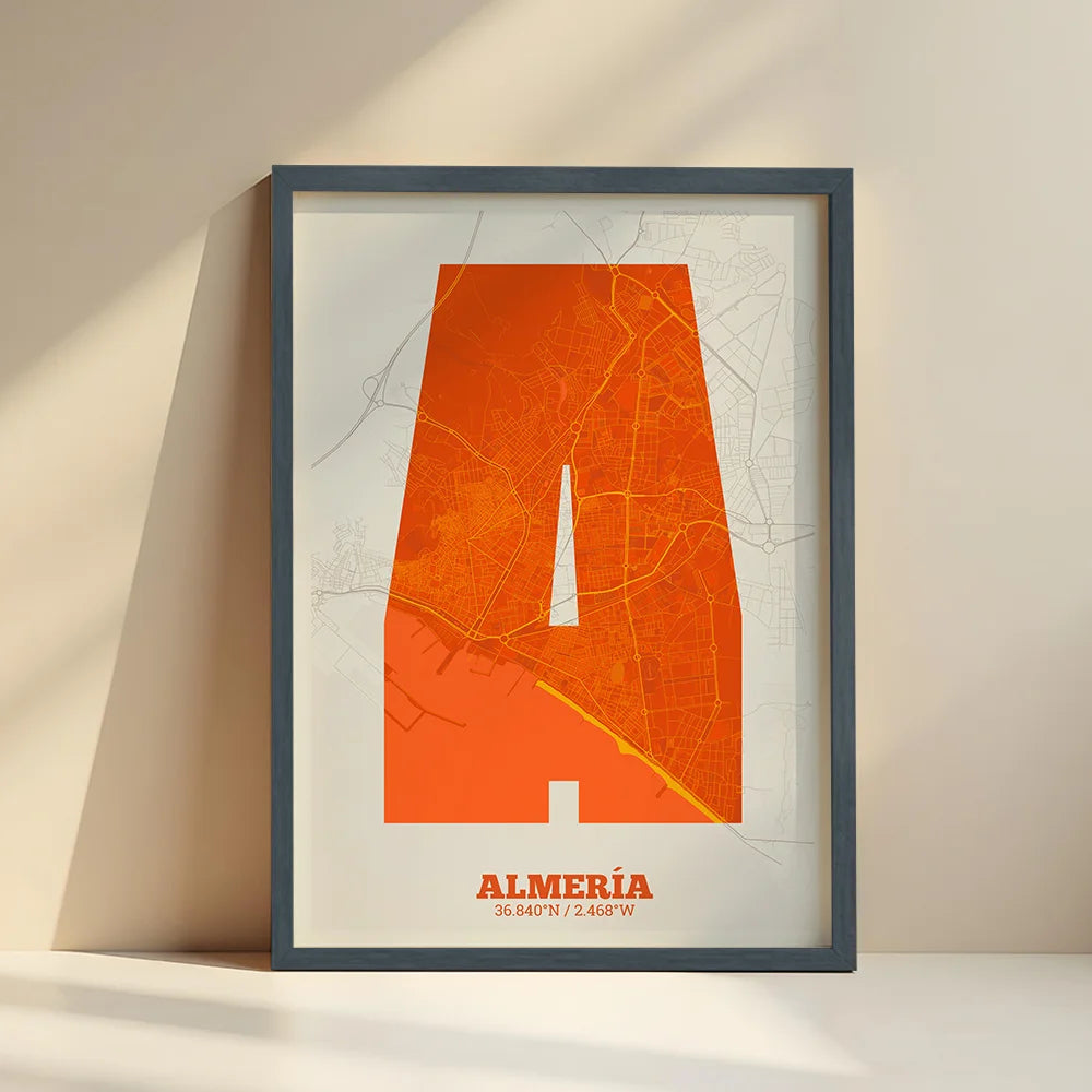 Decorative print of Almería – Modern typographic art