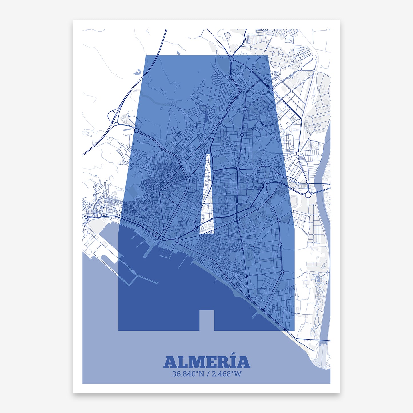 Almeria Map V02 Med / No Frame / Yes