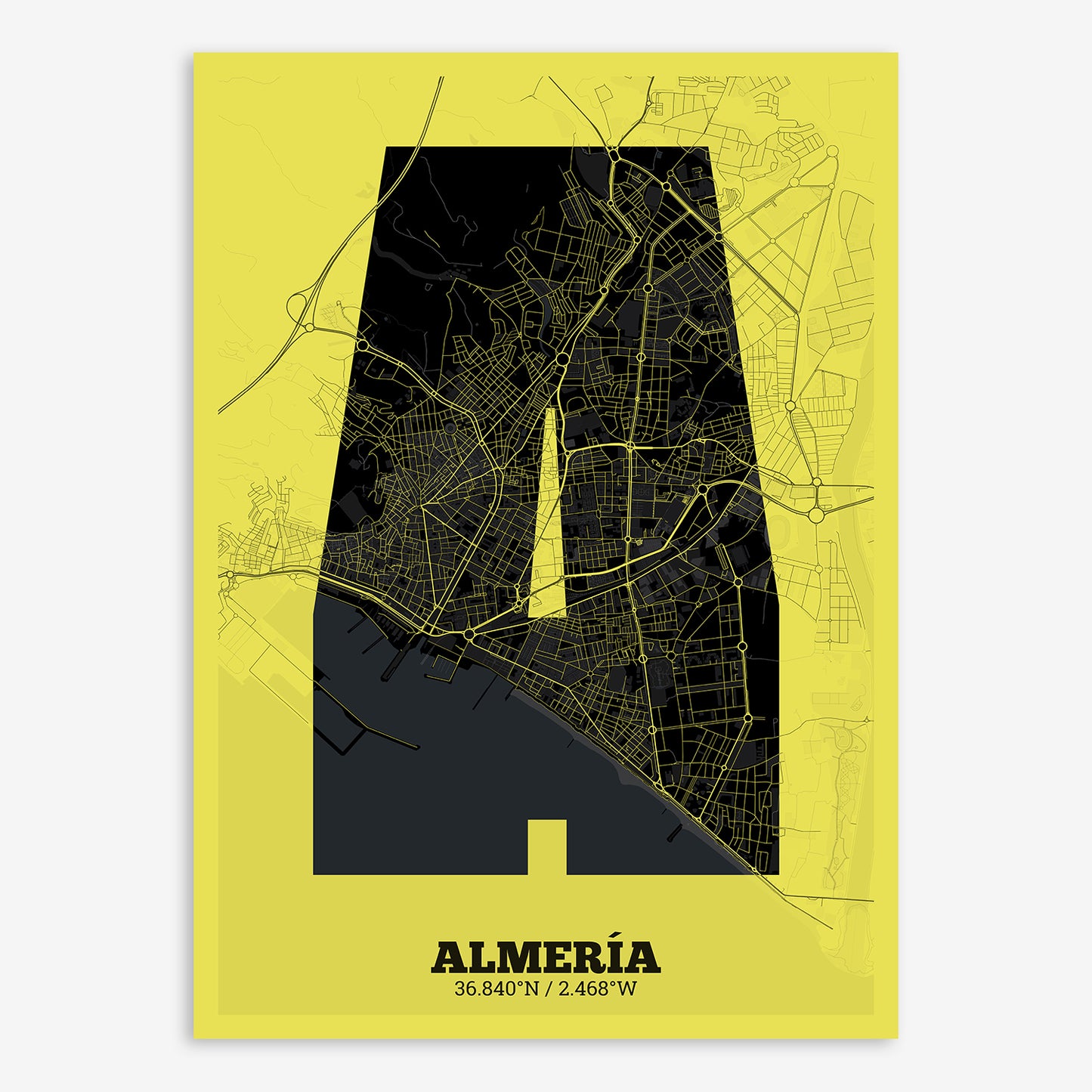 Almeria Map V02 Night / No Frame / No