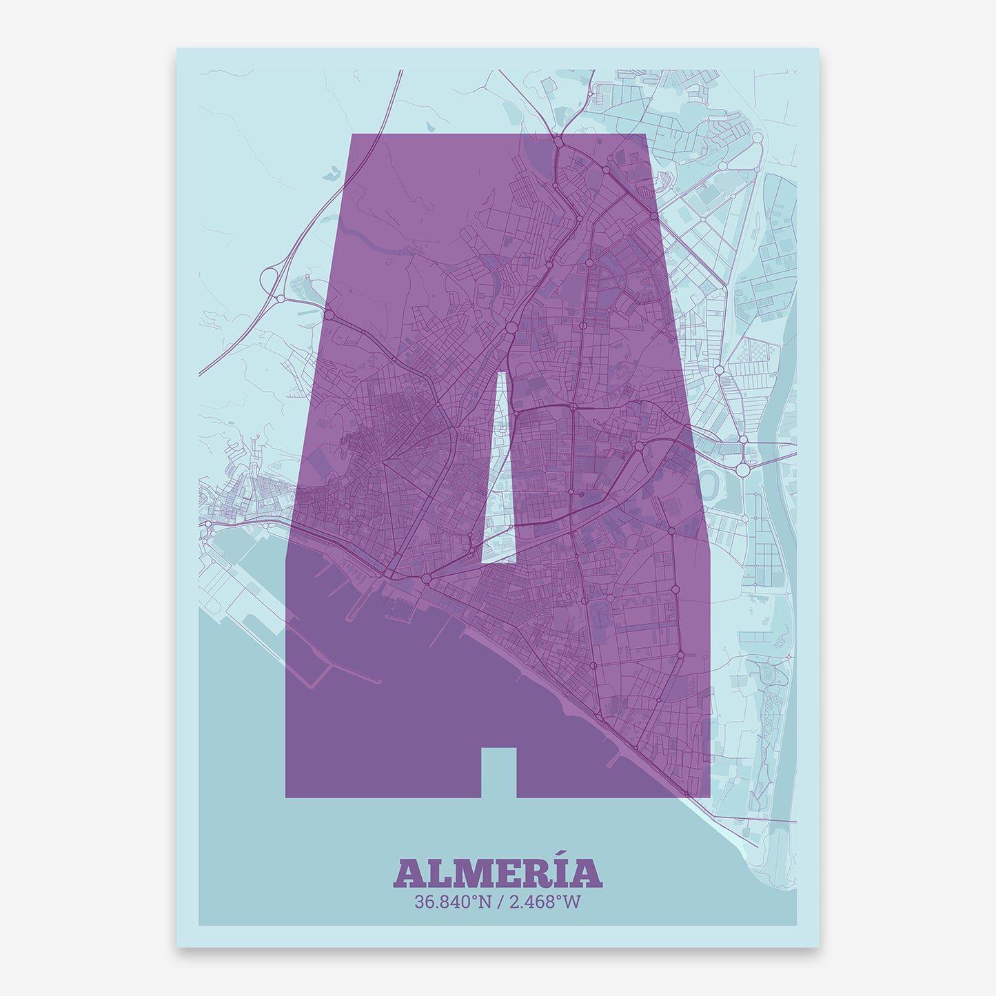 Almeria Map V02 Shabby / No Frame / No