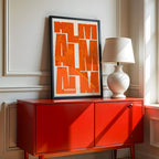 Artistic poster of Almería with geometric typography - Personalized decoration