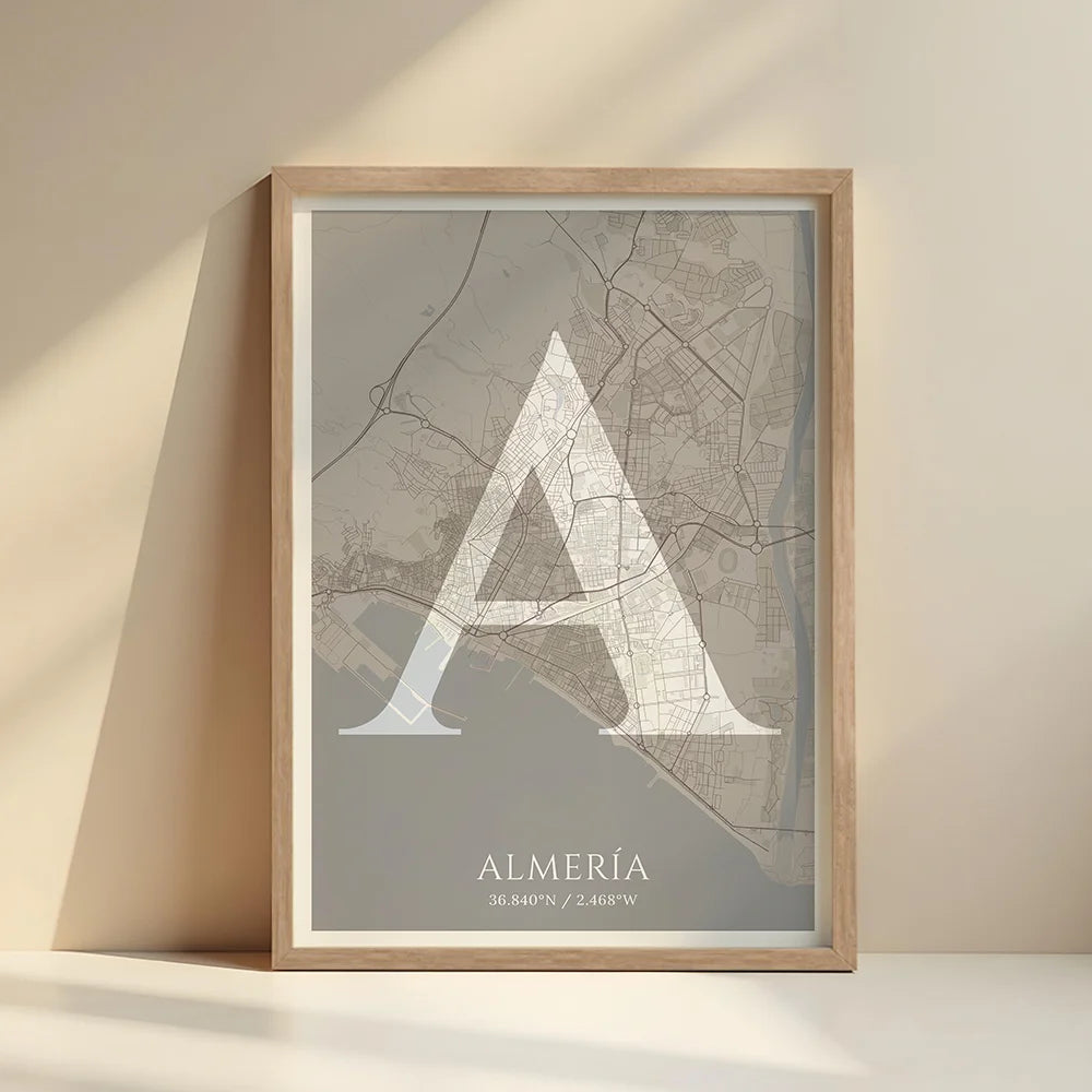 Elegant print of Almería – Minimalist and sophisticated poster