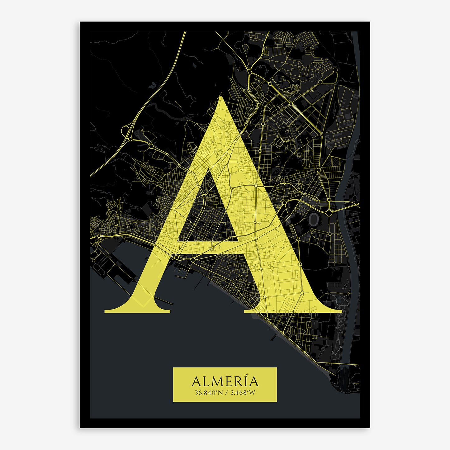 Almeria Map V06 Night / Frame / No