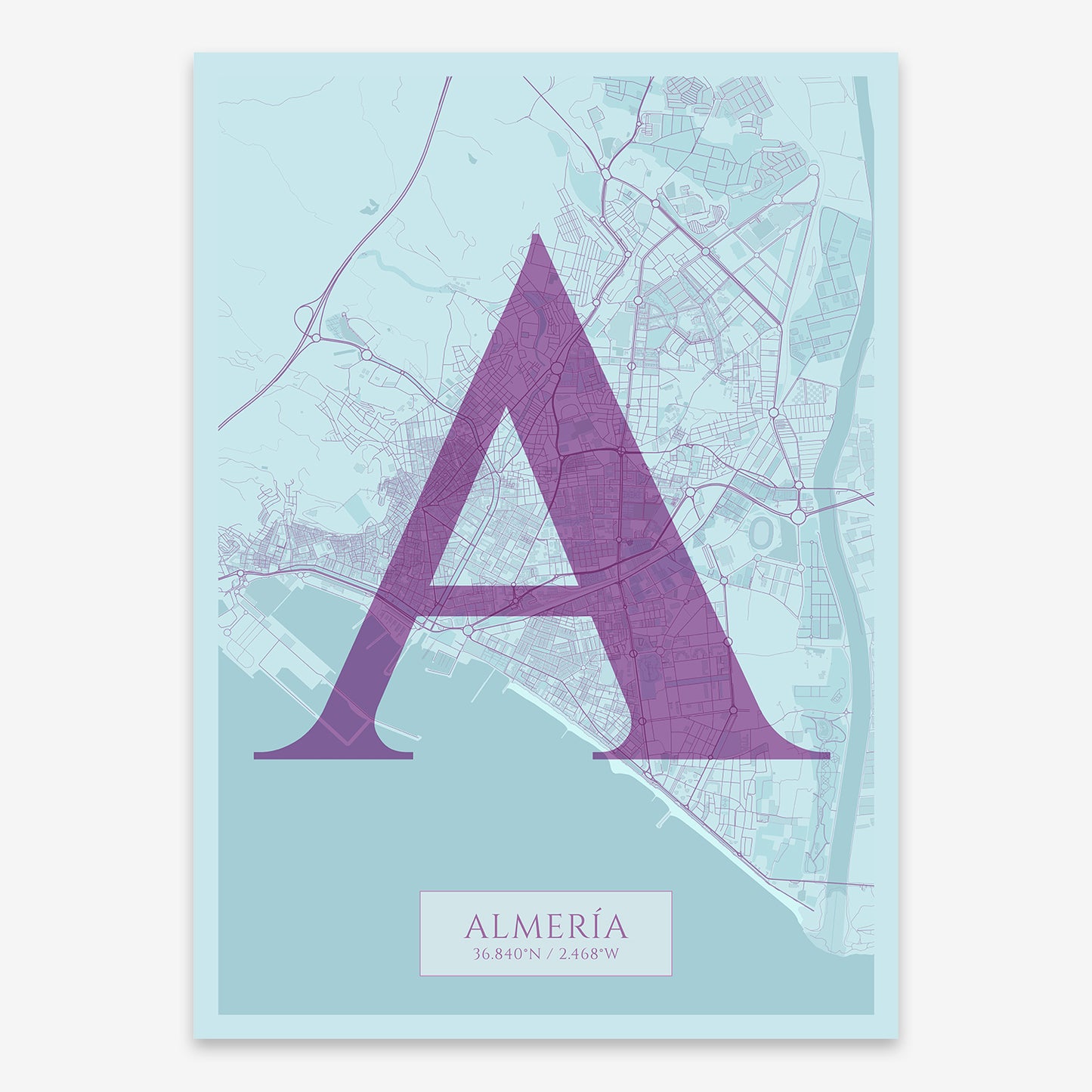 Almeria Map V06 Shabby / No Frame / No