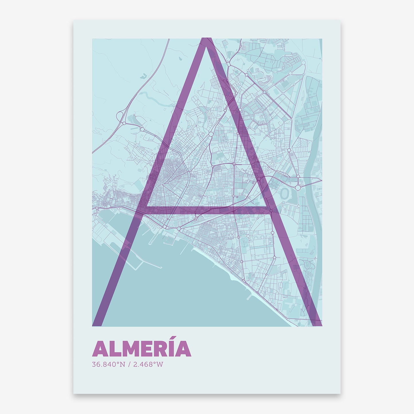 Almeria Map V07 Shabby / No Frame / No