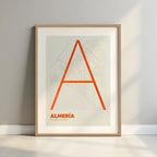 Póster decorativo de Almería – Arte tipográfico ultrafino