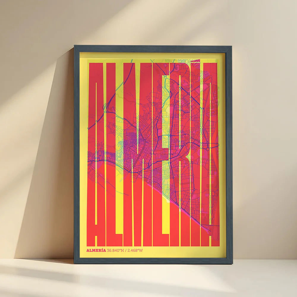 A graphic souvenir of Almería – Contemporary typographic print