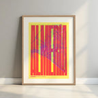 A graphic souvenir of Almería – Contemporary typographic print