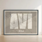Decorative print of Ávila – Modern typographic art