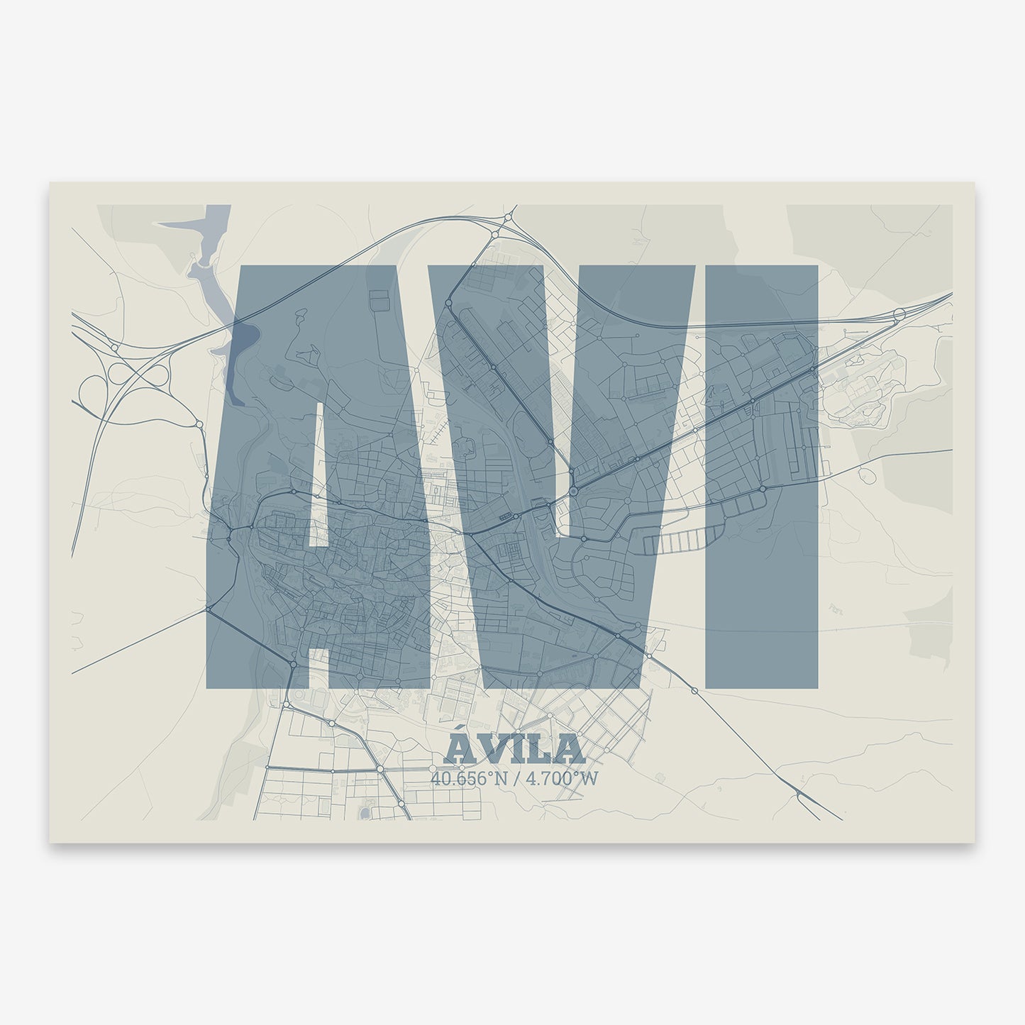 Avila Map V02 Seaside / No Frame / No