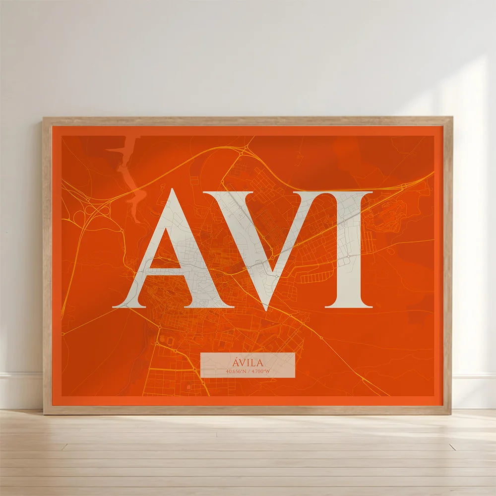 Elegant print of Ávila – Minimalist and sophisticated poster