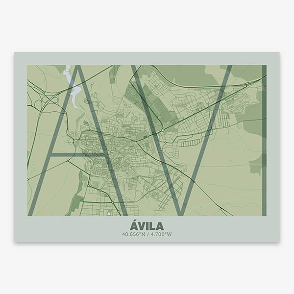 Poster of  composed with letters in extra light font printed on two green tones