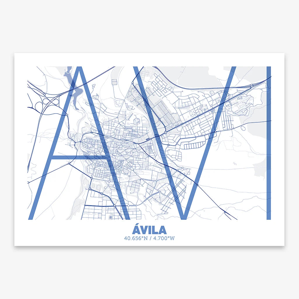 Poster of  composed with letters in extra light font printed on navy blue and white