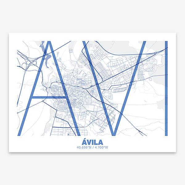 Poster of  composed with letters in extra light font printed on navy blue and white