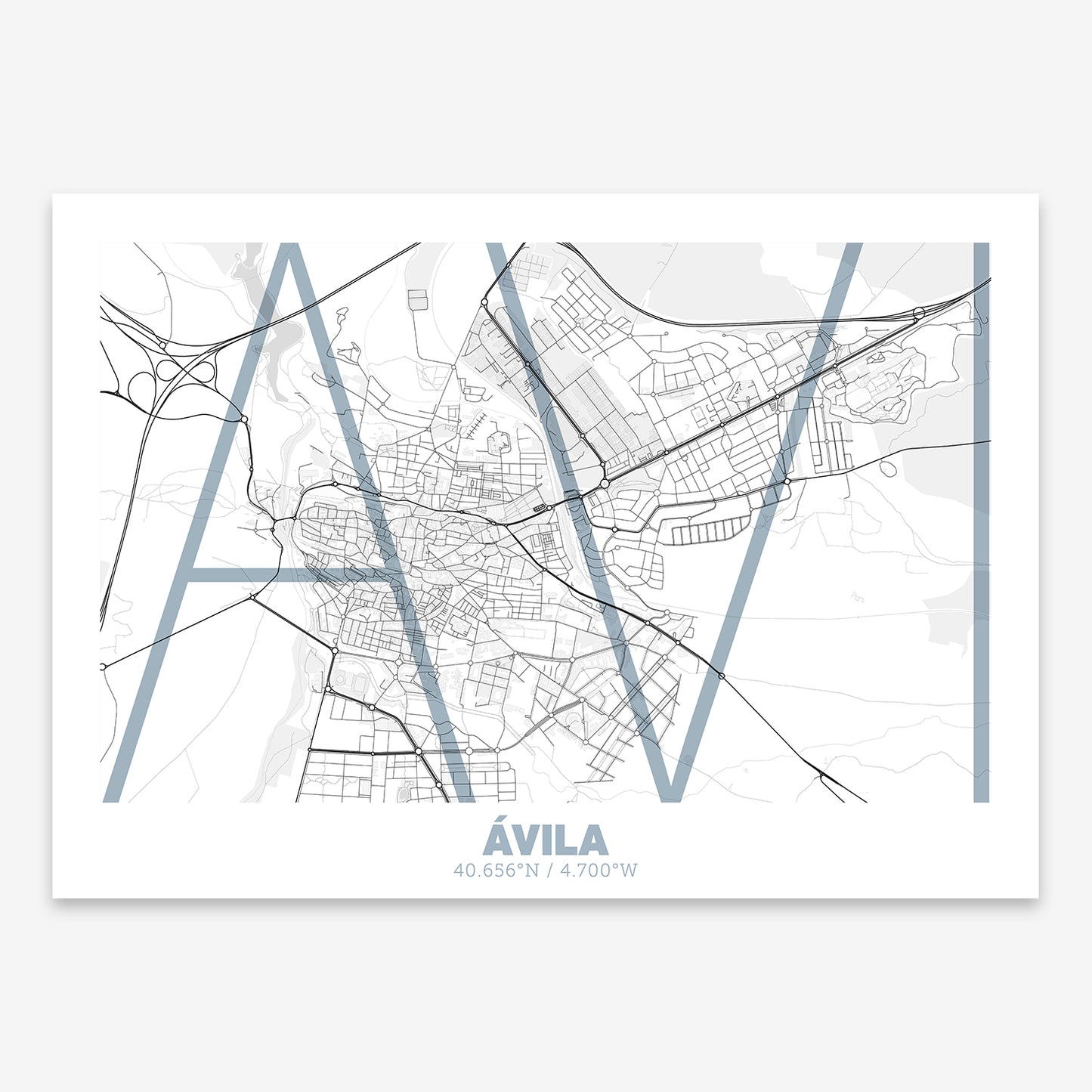 Avila Map V07 Urban / No Frame / No