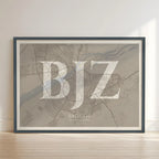 Lámina elegante de Badajoz – Póster minimalista y sofisticado