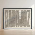 Recuerdo gráfico de Badajoz – Lámina tipográfica contemporánea