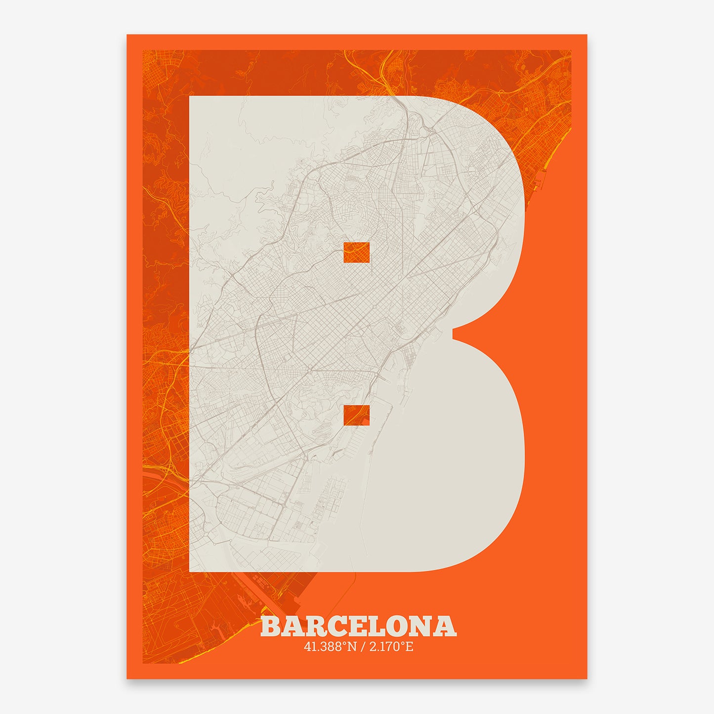 Barcelona Map V02 Tribal / No Frame / No