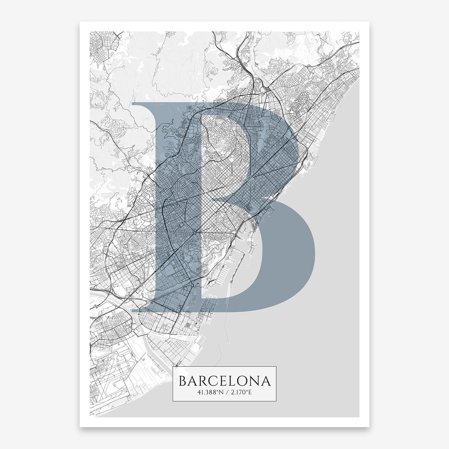 Barcelona Map V06 Urban / No Frame / No