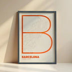 Póster decorativo de Barcelona – Arte tipográfico ultrafino