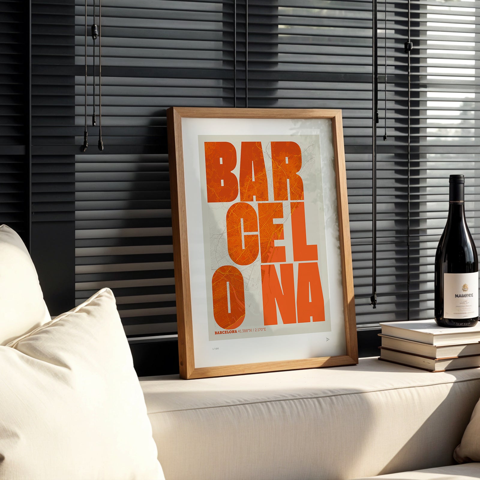 Barcelona City Map Art Print